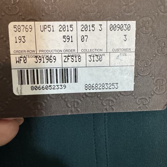 NEW Gucci Green 100% Silk A-Line Dress Short Sleeve Size 42 /6 Italy $2,735 - Picture 10 of 16